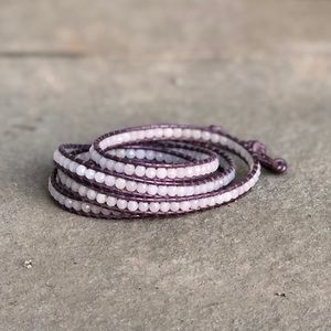 Chan Luu Rose Quartz Wrap Bracelet